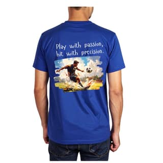 Trishoolin Sports Theme T-Shirt | Design 10410MB | Cotton Regular Fit | Crew Neck / Round Neck Half Sleeve | Pack of 1