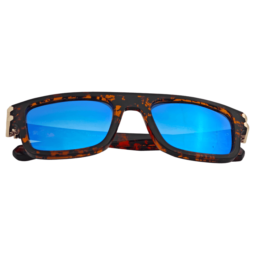 Rectangular Ash Blue Multicolor Sunglasses view 2