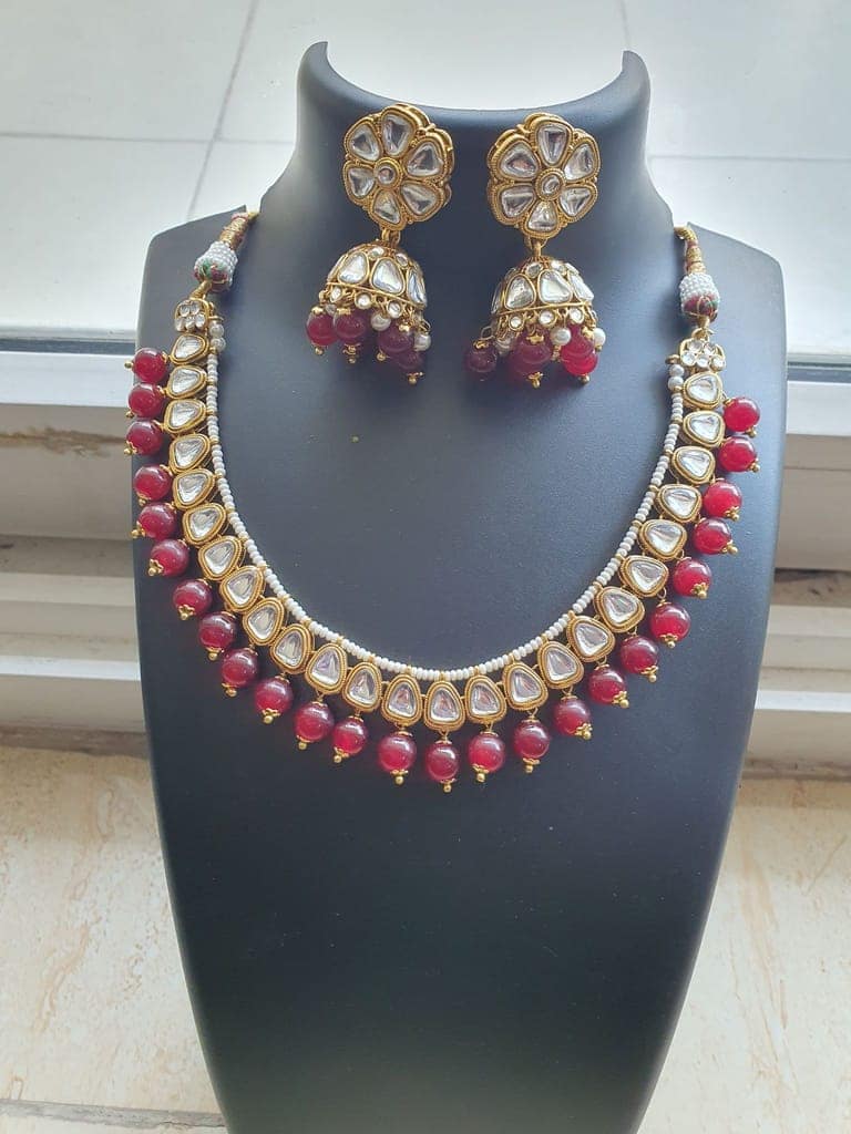 Kundan Gold Plated Beautiful Partywear Necklace view 2