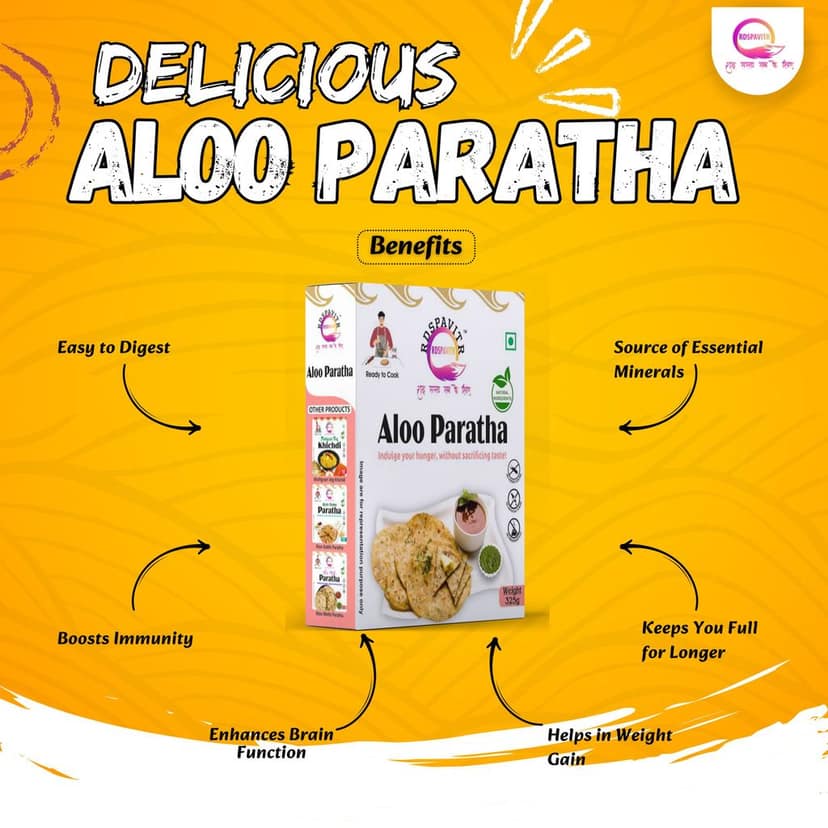 Aloo Paratha | Paratha Premix 300 Gm, Peanut Chutney 50g and Mix Pickle 50g | Made With Natural Ingredients | Taste of Bihar view 5
