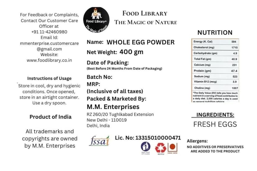 Food Library - Premium Whole Egg Powder view 3