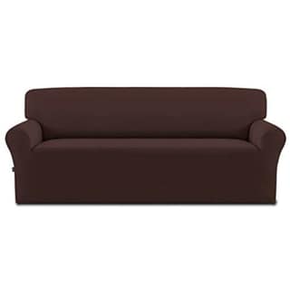 PENTHOOM Elastic Sofa Cover 3 Seater Fully Covered| Plain Sofa Cover Big Elasticity Sofa Cover with High-Density Fabric | Perfect Size Couch Cover Sofa Slip Cover
