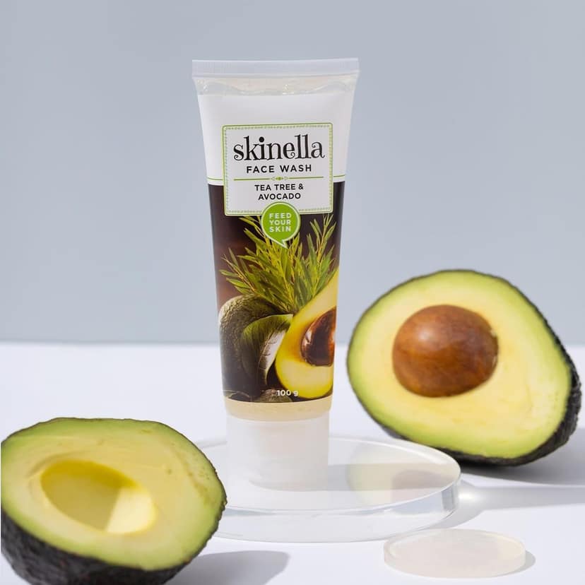 Skinella Tea Tree & Avocado Face Wash | Oil Clearing and Deep Cleansing Daily Face Wash for Men & Women | Suitable for All Skin Types, Sulphate & Paraben Free - 100 gm view 4