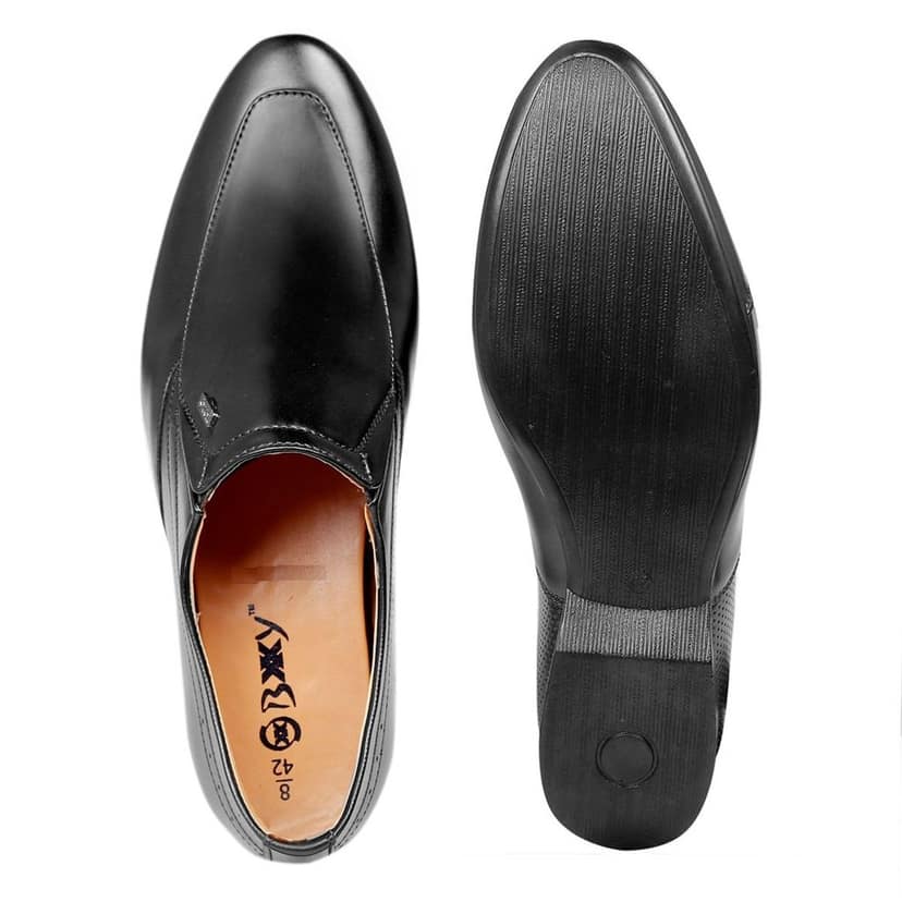 BXXY Men's 9 cm (3.5 Inch) Hidden Height Increasing Faux Leather Material Slip-on Formal Dress Shoes view 7