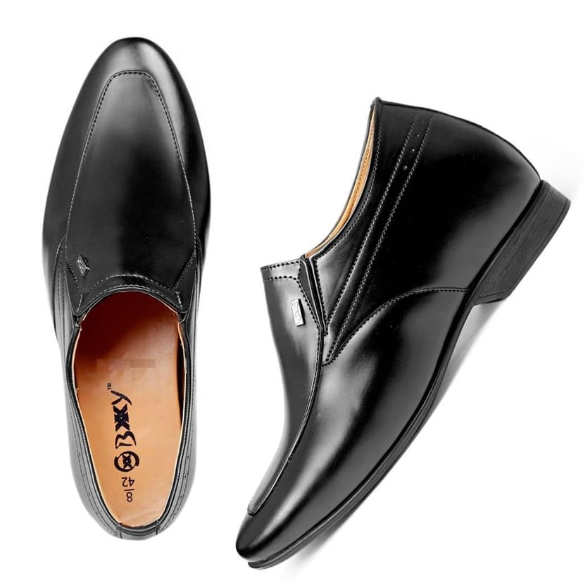 BXXY Men's 9 cm (3.5 Inch) Hidden Height Increasing Faux Leather Material Slip-on Formal Dress Shoes view 9
