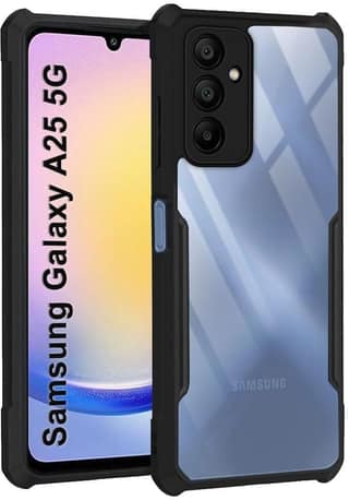 PLUGTECH Slim Shockproof Case | Matte Black Soft | Drop Protection | Precise Cutouts | Premium Mobile Cover for Samsung Galaxy A25 5G