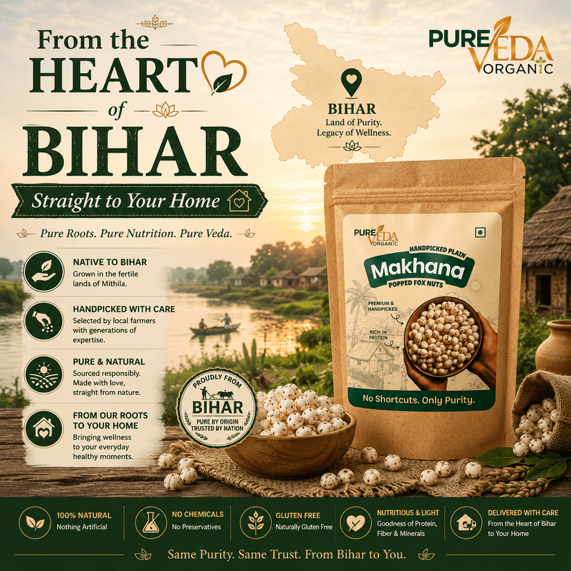 Pure Veda Organic Plain Makhana Pack of 2 (100g x 2) view 3