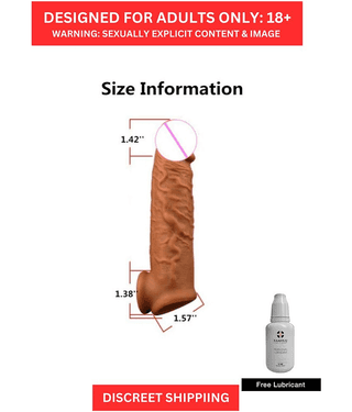 Double Hole Penis Extension Silicon Dragon Sleeve By Naughty Nights + Free Kaamraj Lubricant