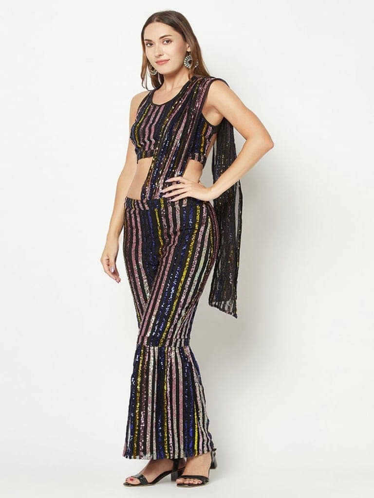 Multi-Color Embellished Jumpsuit view 3