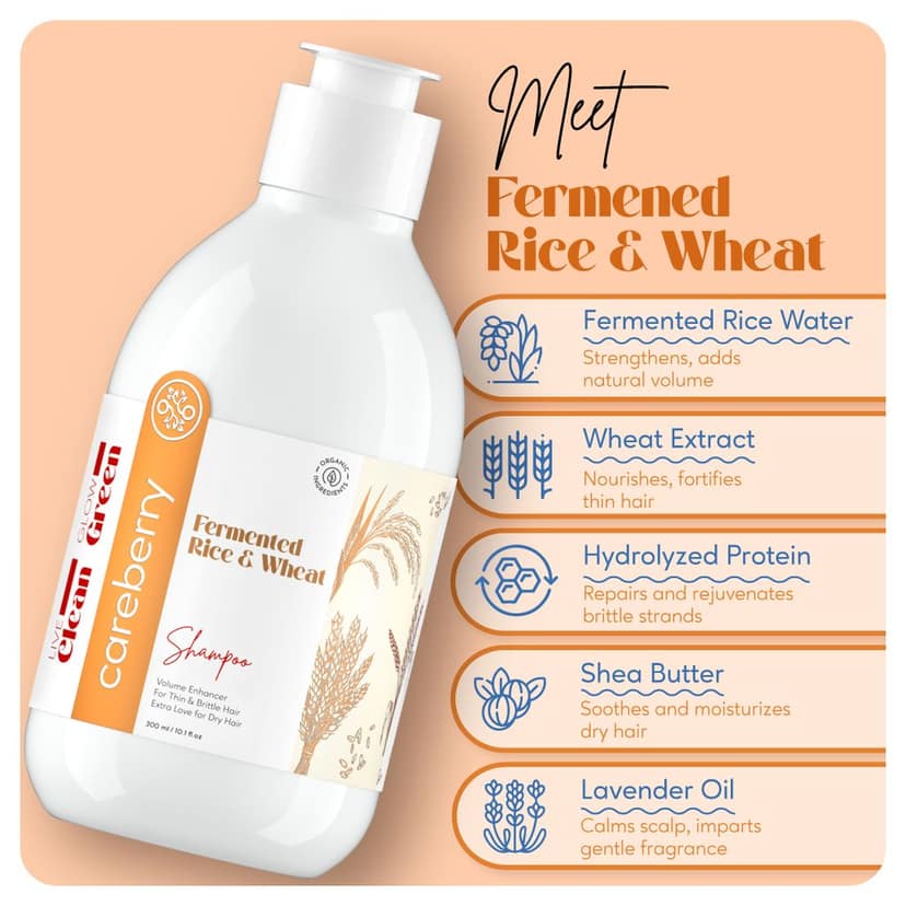 Careberry's Hair Squad: Biotin Boost, Rice Water's Volumize Vibes, Red Onion's Anti-Fall Power Trio (Pack of 3 300ml each) view 5