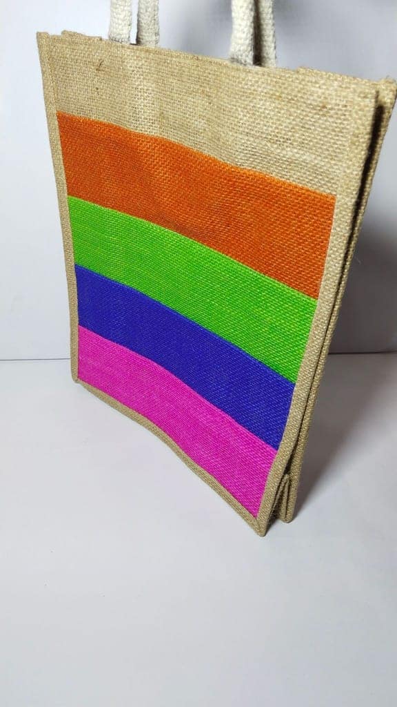 Striped Jute Bag view 3