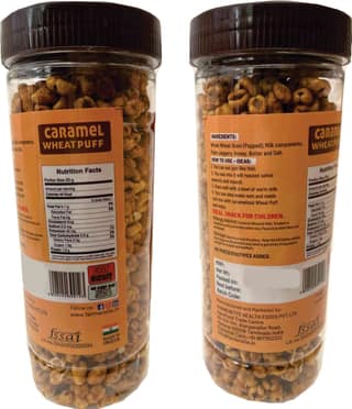 Farmerette Caramel Wheat puff 100g Each - Combo Pack of 2
