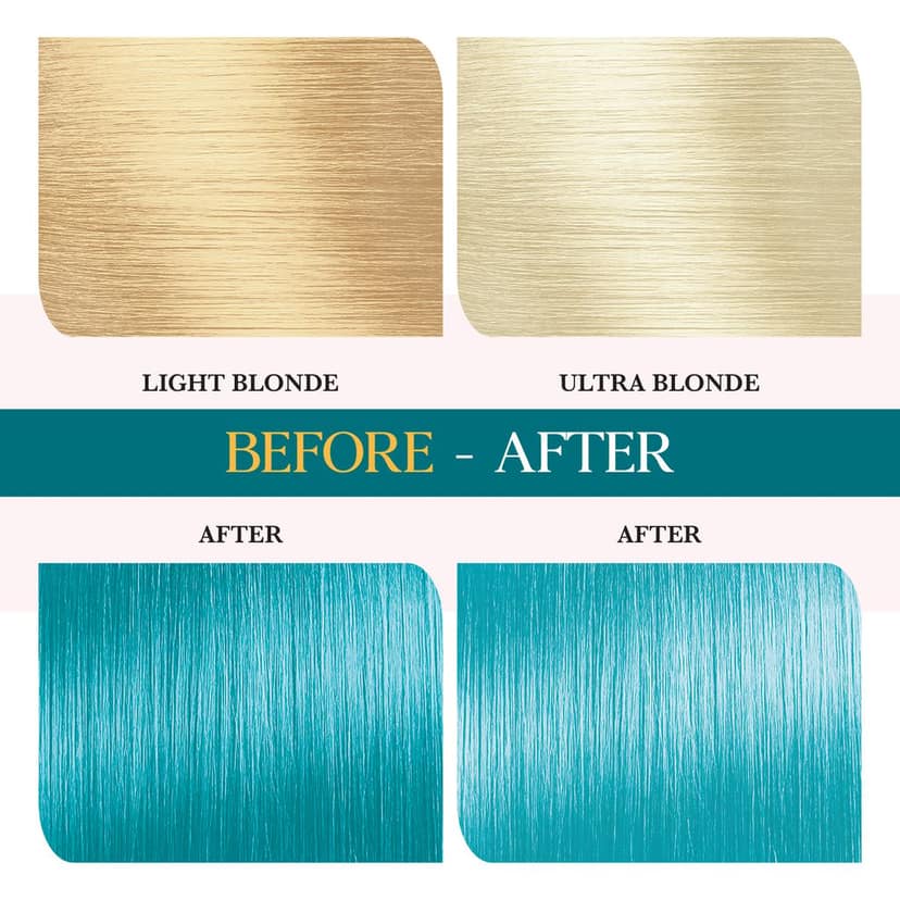 COSGLAM Semi Permanent Hair Color Electric Teal 120g and Hair Color Remover 70ml, Switching Shades Made Easy view 6