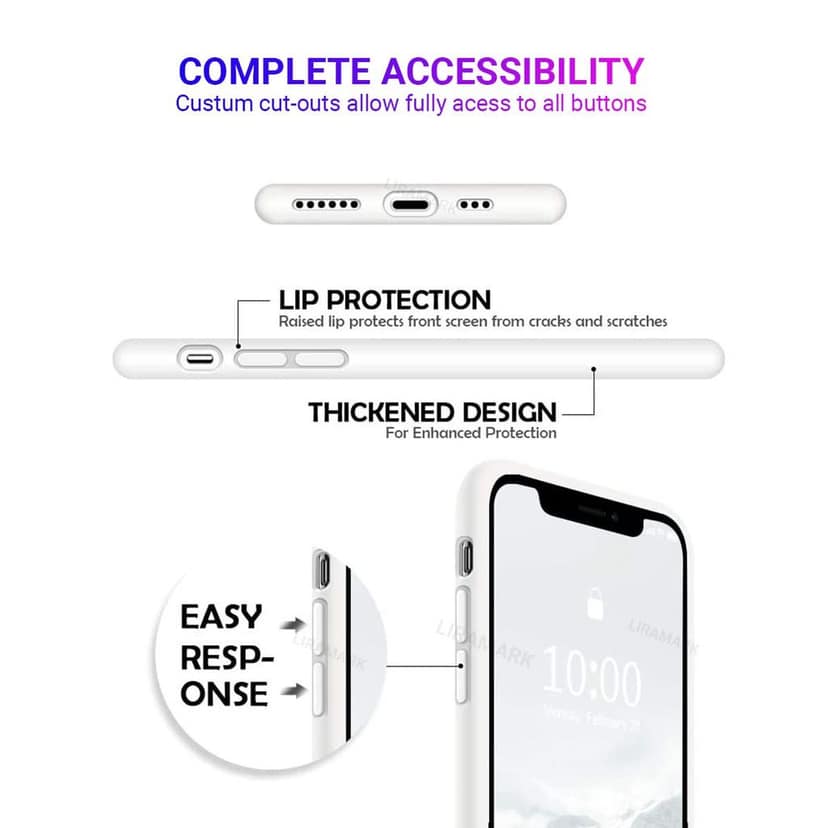 LIRAMARK Liquid Silicone Soft Back Cover Case for Apple iPhone 11 view 3
