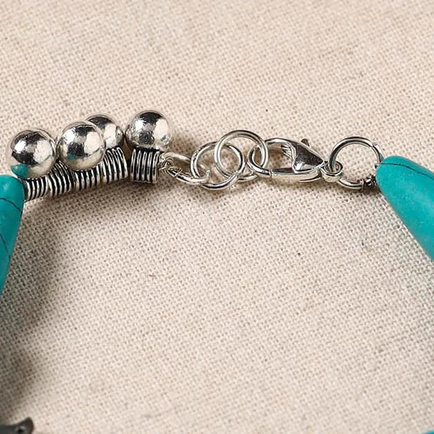 Green - Handmade German Silver Beaded Bracelet 03 view 3