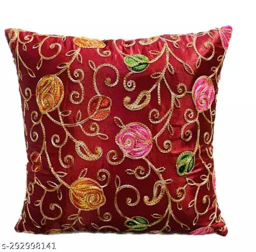 BALLEY MULTICOLOUR EMBROIDERY CUSHION COVER 16x16 inches view 4