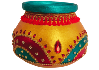Designer Wedding Kalash | Lota for Wedding | Haldi Kumkum Pot | Pooja Thali Decoration (Single Piece)