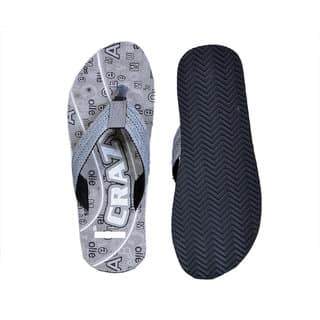 Crazy Bunny Men Gray Slippers / Flip Flops view 2