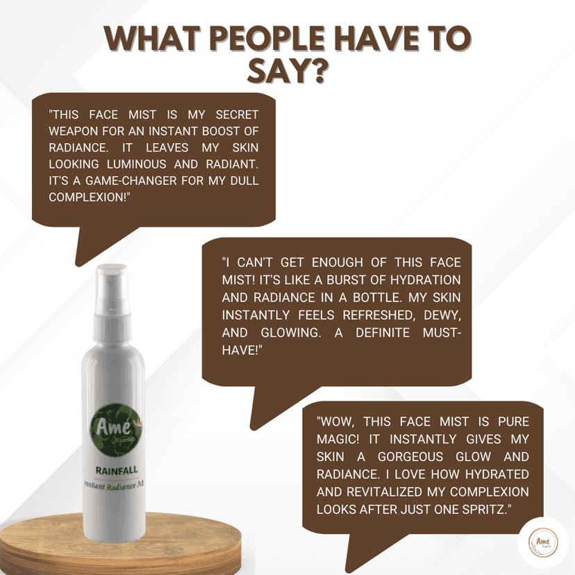 Ame Organic™ | RAINFALL | Instant Skin Radiance | 100ml view 3
