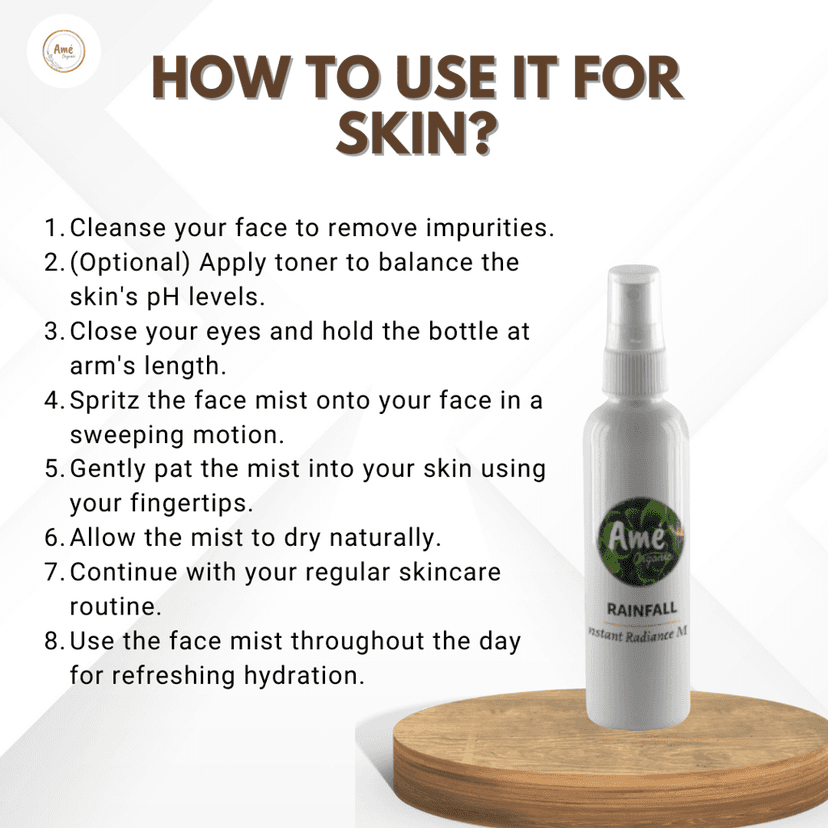 Ame Organic™ | RAINFALL | Instant Skin Radiance | 100ml view 4