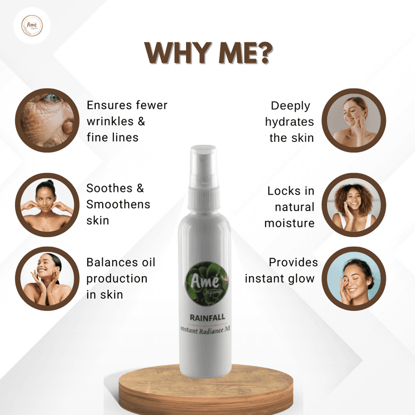Ame Organic™ | RAINFALL | Instant Skin Radiance | 100ml view 7