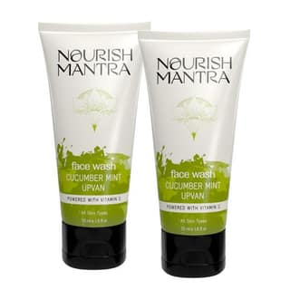 Nourish Mantra- Cucumber Mint Upvan Face Wash | Powered with Vitamin C Cucumber and Niacinamide | Face Wash For All Skin Types | Paraben & SLS SLES Free | Vegan & Cruelty-Free - 50 ml (Pack