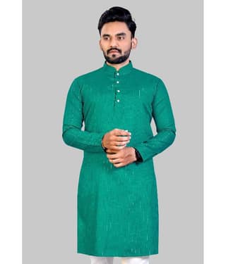 YUG ART - Pink Cotton Blend Men's Regular Kurta ( Pack of 1 )