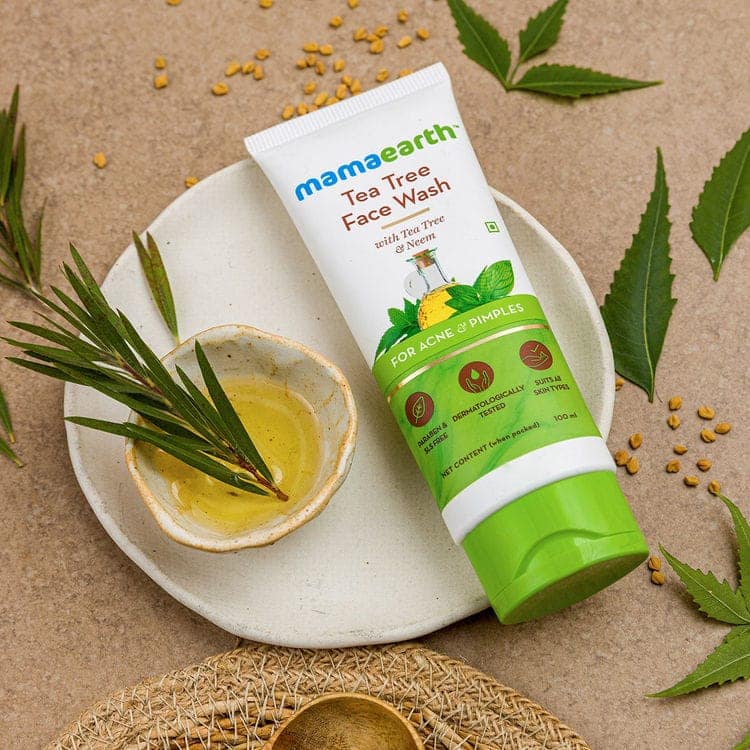 Mamaearth tea tree + retinol + rice facewash (100 ml each) Pack of 3 view 9