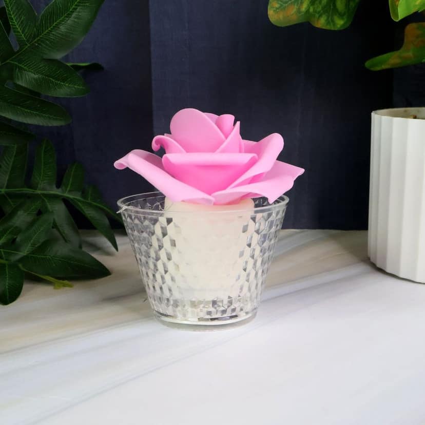 Rose Shaped Flameless LED Candles – Elegant Romantic Decor Set view 3