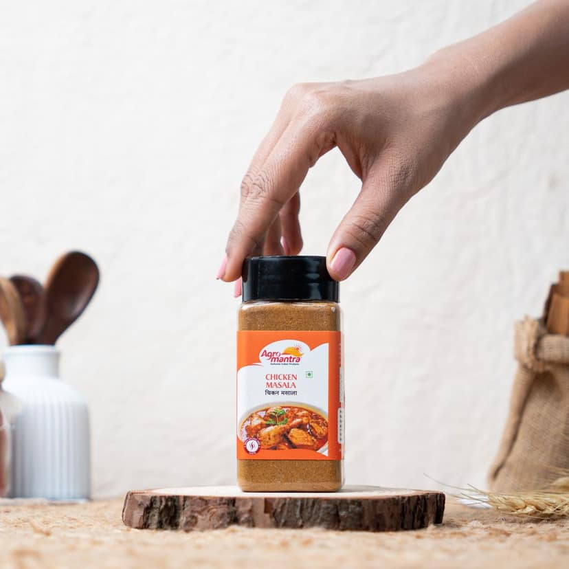 Agro Mantra Chicken Masala 100g | Authentic Indian Spice Blend | Ideal for Curries, Tandoori, & Biryani | Rich Flavor & Aroma | Handpicked Ingredients | Fresh & Preservative-Safe | Ready-to-Cook Indian Curry (pack of 2) view 7