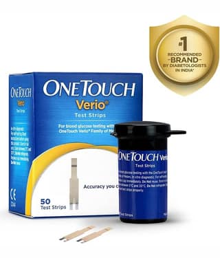 OneTouch Verio Test Strips | Pack of 50 Strips | For use with OneTouch Verio Flex Glucometer