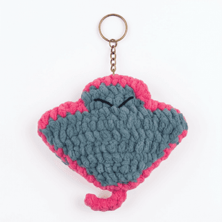 Handcrafted Crochet Stingray Keychain