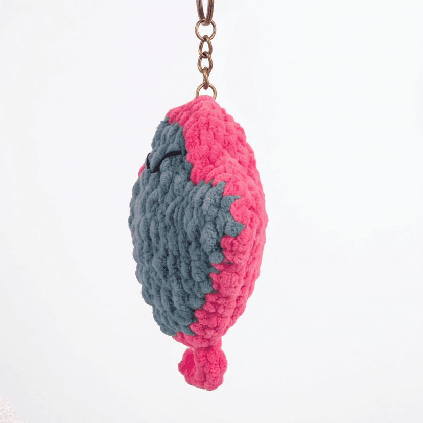 Handcrafted Crochet Stingray Keychain view 4