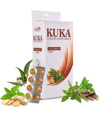 Multani Tulsi-Ginger Kuka Cough Lozenges For Cough, Sore Throat - 192 Lozenges (Pack of 1)