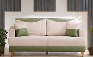 Starlet Furniture 3 Seater Sofa (Beige and Green)