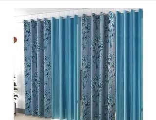 Blue Curtains for Living Room - Set of 4