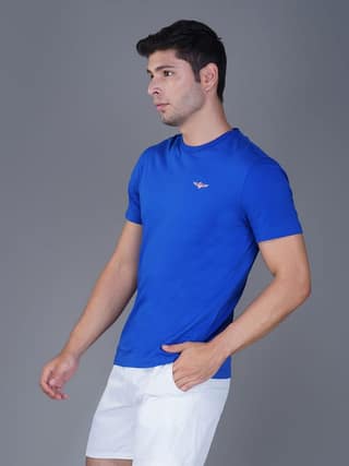 Men's Casual Cotton Jersey Tee Royal Blue