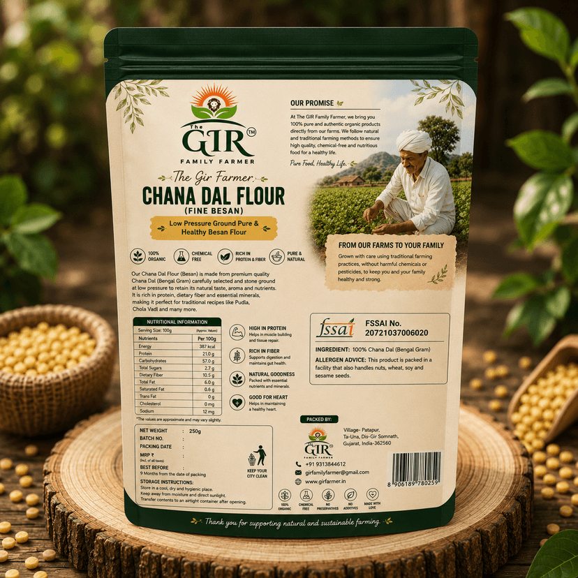 Organic Chana Dal Flour - Pure & Natural view 2