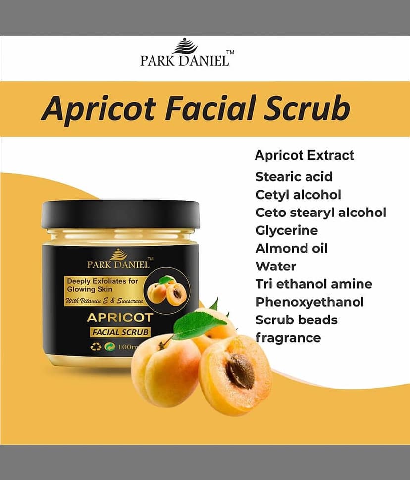Park Daniel Apricot Facial Scrubber Removes Blackheads & Dead Cells Day Cream 100 ml