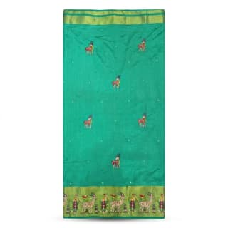 Emerald Green Sambalpuri Saree