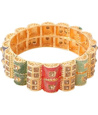 VIRAASI - Multicolor Bangle Set ( Pack of 1 )