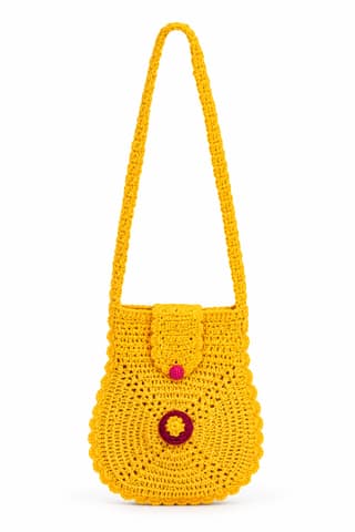 Handmade Mobile Crochet Bag with Intricate Crochet Work, Lightweight Design and Convenient Everyday Carrying