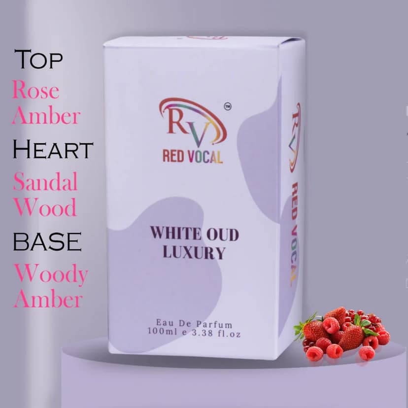 Red Vocal White Oud Eau De Parfum 100 Ml - Elegant Woody Oud Unisex Perfume Inspired By Ahmed Al Maghribi Fragrance Type Eau De Parfume (Edp) view 2