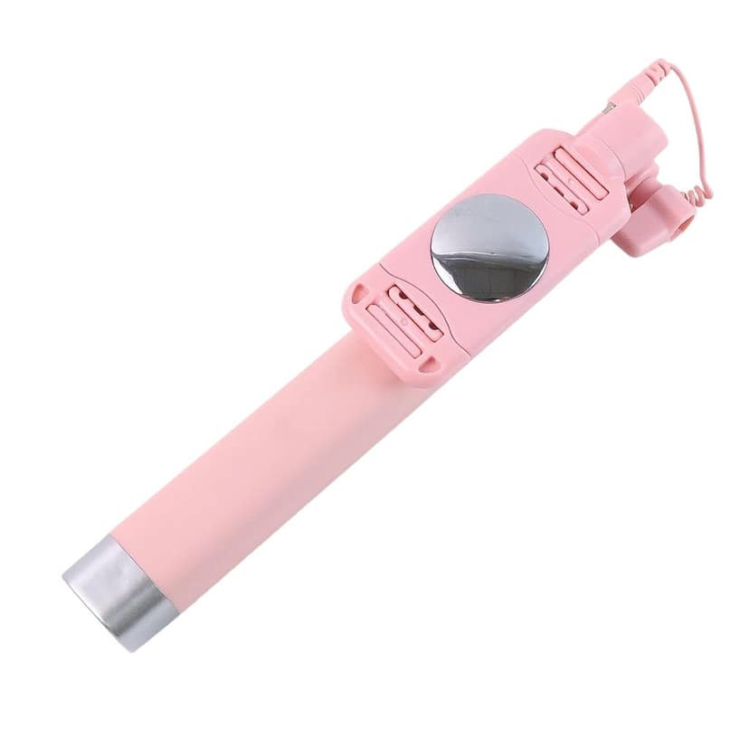 Wired Selfie Stick with Rearview Mirror & Built-In Shutter Button (1 Pc) view 5
