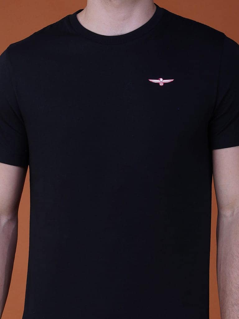 Men's Casual Cotton Jersey Tee Black view 4