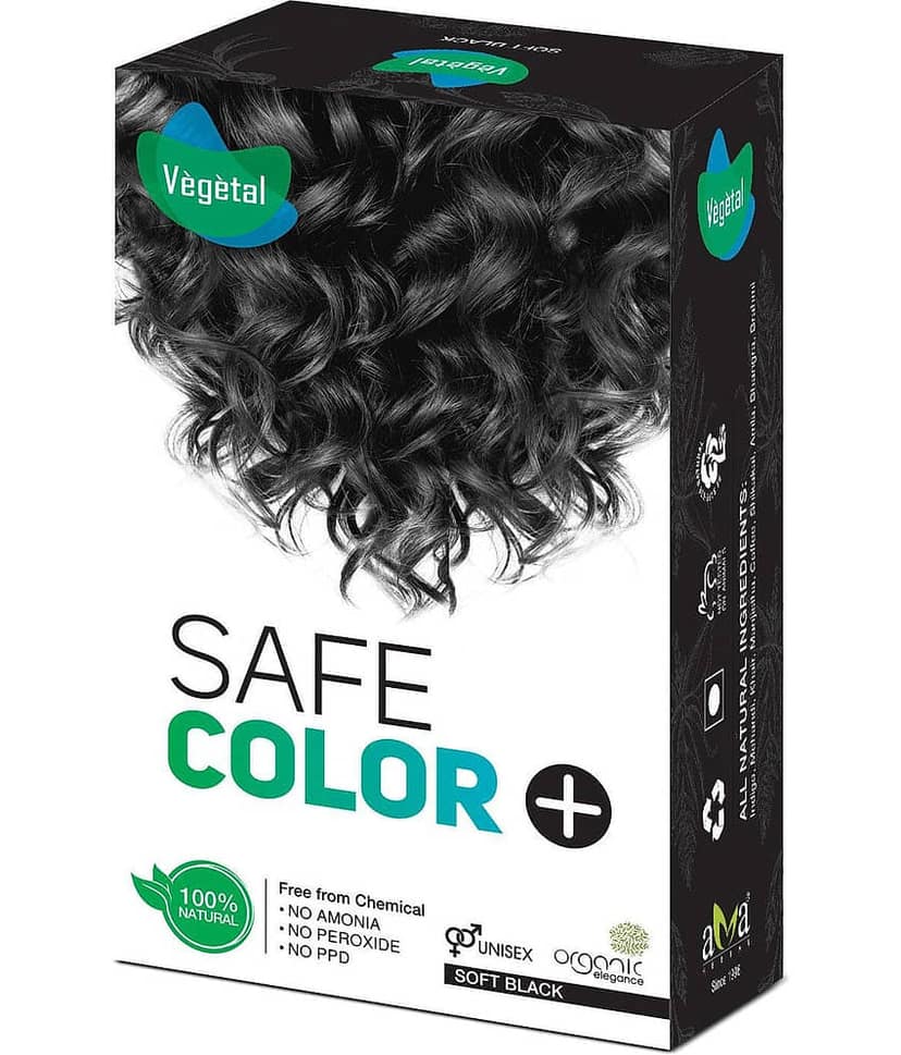 Vegetal Natural Semi Permanent Hair Color 50 g Black