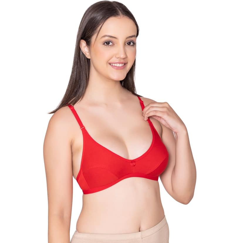 Bodycare polycotton wirefree convertible straps comfortable non padded bra-1531B view 3