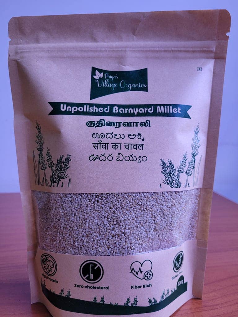 The Village Organics Unpolished Natural Barnyard Millet - unpolished /100% Natural view 2