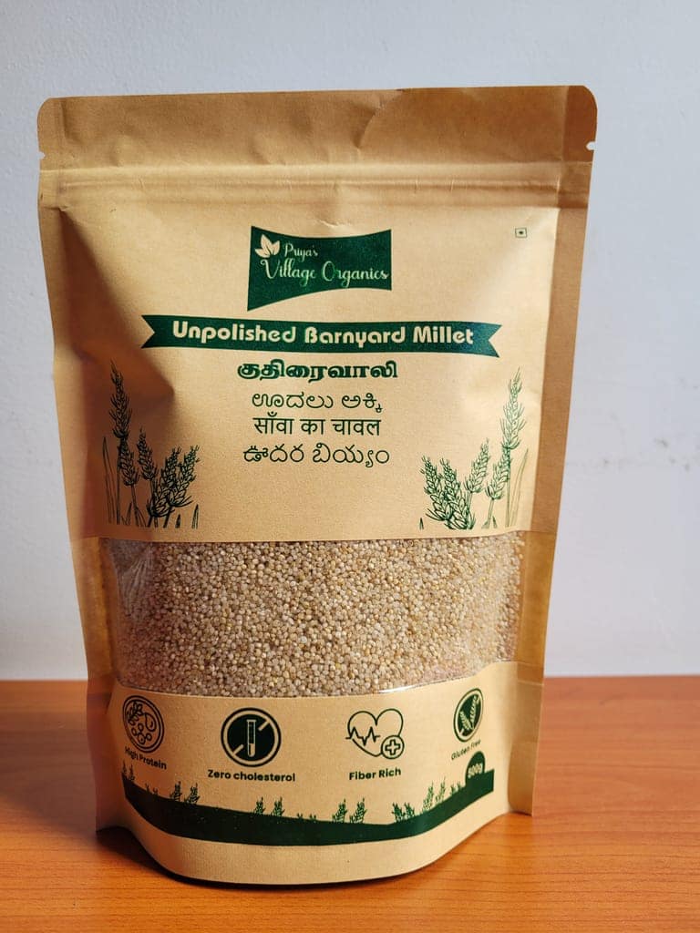 The Village Organics Unpolished Natural Barnyard Millet - unpolished /100% Natural view 4