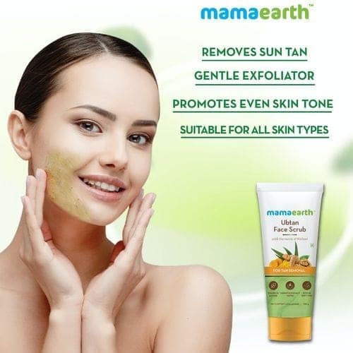 Mamaearth Ubtan Scrub For Face With Turmeric & Walnut For Tan Removal (100gm) view 3